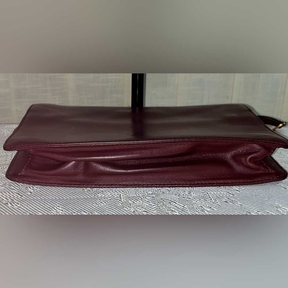 Vintage Cartier Leather Bordeaux Burgundy Clutch Wristlet - Picture 8 of 14